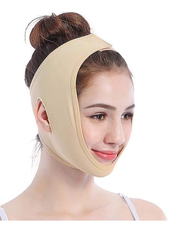 Unisex double chin face and neck lift belt, V-line contouring and cheek sagging reduction belt, adjustable face and neck slimming mask, comfortable compression band for skin tightening - Image 3